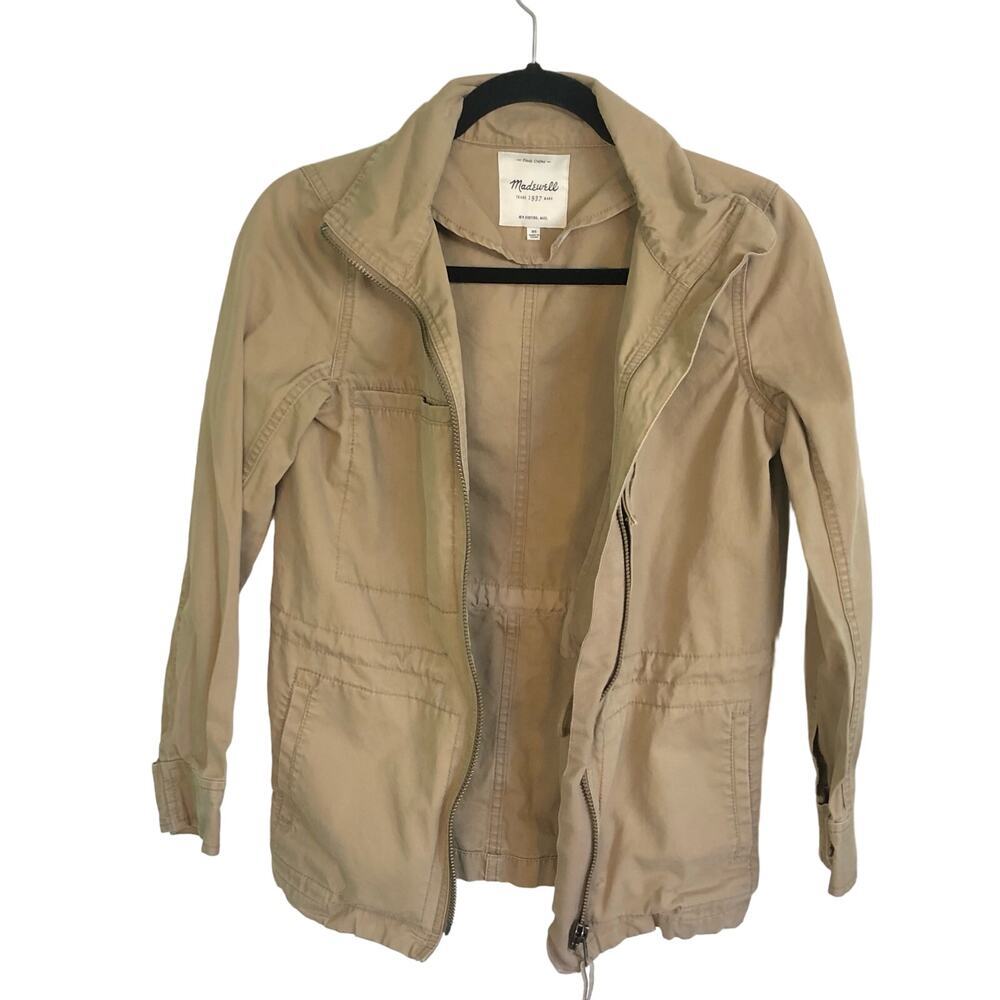 Madewell Women's Fleet Utility Jacket In Desert Beige (Tan) Size XS 100% Cotton
